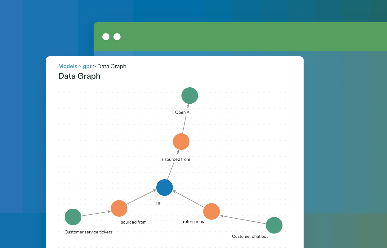 Graphic depicting a data graph to help visualize AI inventory monitoring.